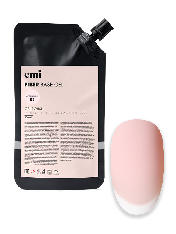 Купить E.MiLac Fiber Base Gel Natural Pink №3, 100 мл. в официальном магазине EMI с доставкой по России