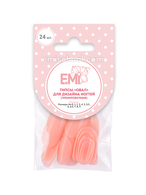 Купить Розовые типсы "Овал", 24 шт. в официальном магазине EMI с доставкой по России