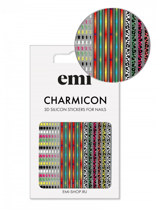 Купить Charmicon 3D Silicone Stickers №206 Цветные полосы в официальном магазине EMI с доставкой по России