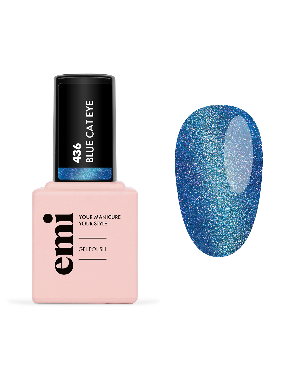 Купить E.MiLac Blue Сat Eye №436, 9 мл в официальном магазине EMI с доставкой по России