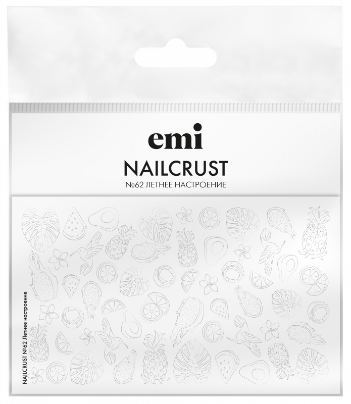 Купить NAILCRUST Трафареты-слайдеры №62 Летнее настроение (на непрозрачной белой подложке) в официальном магазине EMI с доставкой по России