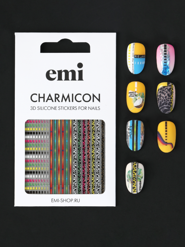 Купить Charmicon 3D Silicone Stickers №206 Цветные полосы в официальном магазине EMI с доставкой по России