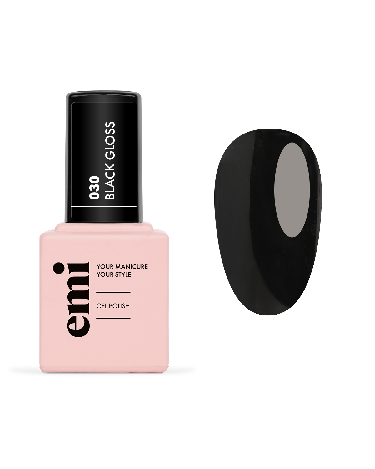 Купить E.MiLac Черный глянец №030, 9 мл. в официальном магазине EMI с доставкой по России