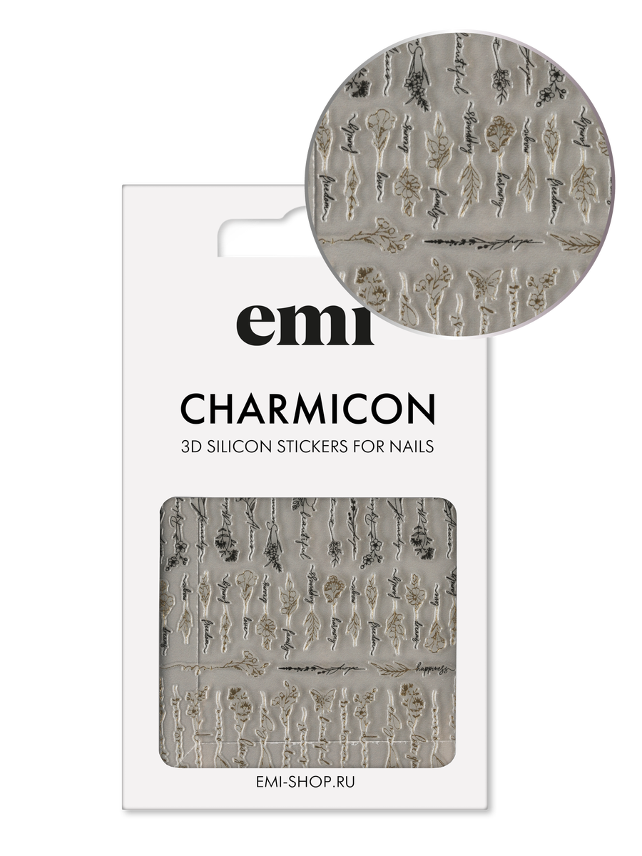 Купить Charmicon 3D Silicone Stickers №231 Цветы и фразы в официальном магазине EMI с доставкой по России