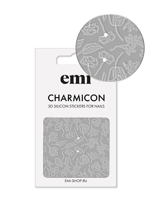 Купить Charmicon 3D Silicone Stickers №177 Цветы белые в официальном магазине EMI с доставкой по России
