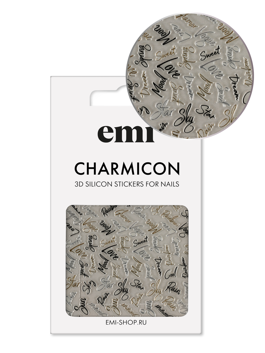 Купить Charmicon 3D Silicone Stickers №228 Курсив в официальном магазине EMI с доставкой по России
