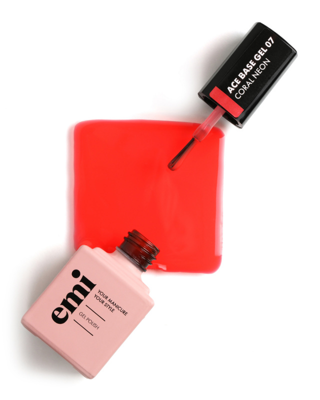 Купить E.MiLac Ace Base Gel №07 Coral Neon, 9 мл в официальном магазине EMI с доставкой по России