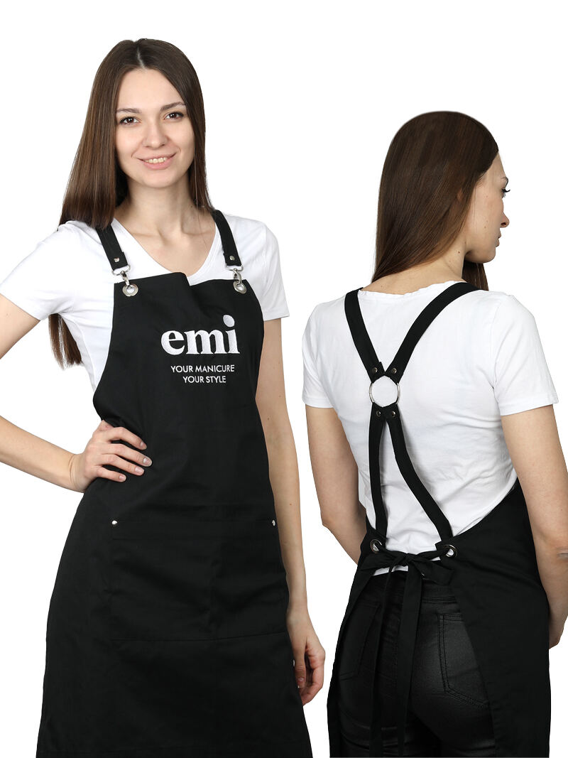 Купить Фартук EMI черный с вышивкой в официальном магазине EMI с доставкой по России