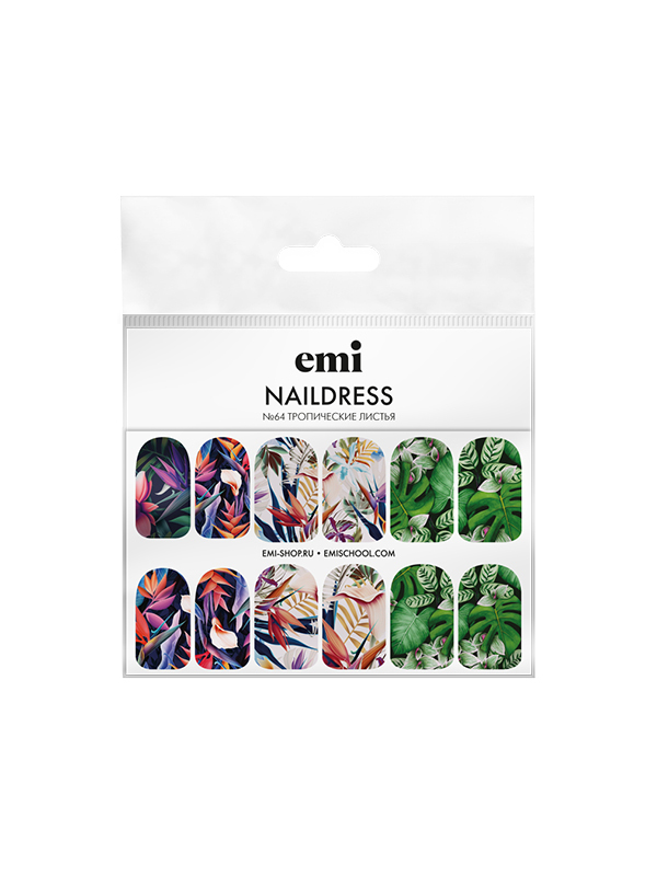 Купить Naildress Slider Design №64 Тропические листья в официальном магазине EMI с доставкой по России