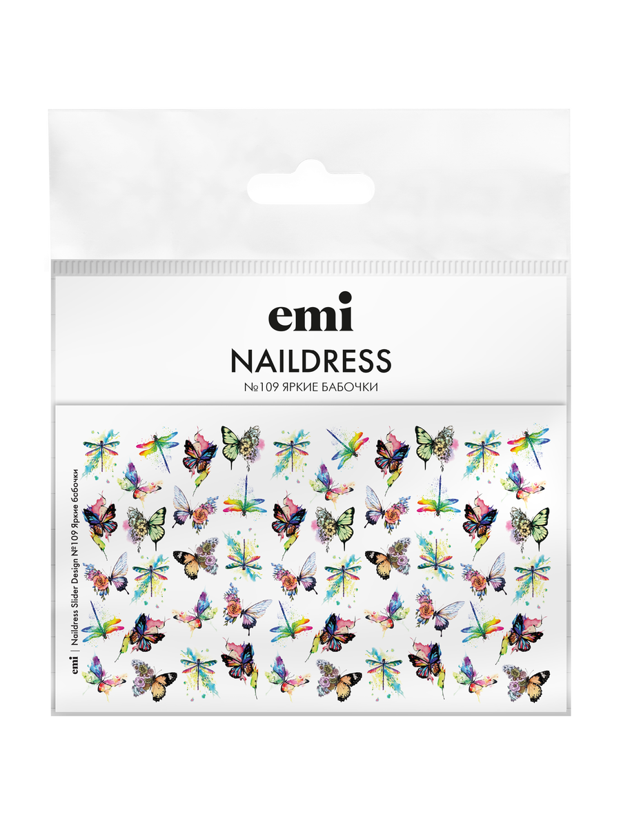 Купить Naildress Slider Design №109 Яркие бабочки в официальном магазине EMI с доставкой по России