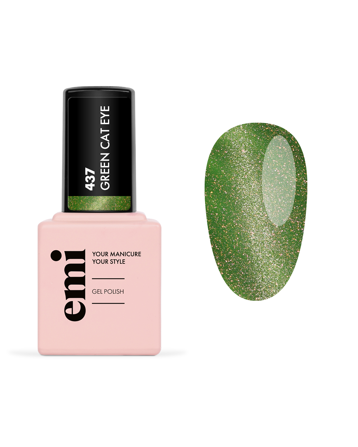 Купить E.MiLac Green Сat Eye №437, 9 мл в официальном магазине EMI с доставкой по России