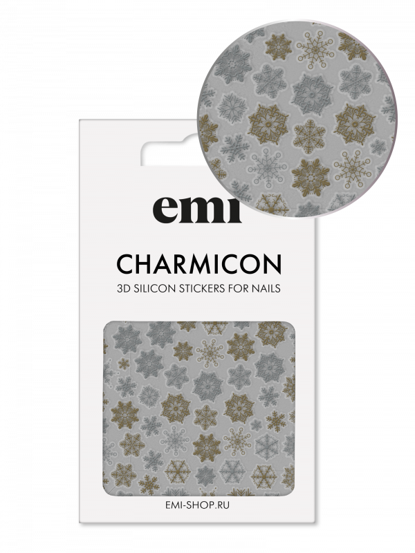 Купить Charmicon 3D Silicone Stickers №151 Снежинки золото/серебро в официальном магазине EMI с доставкой по России