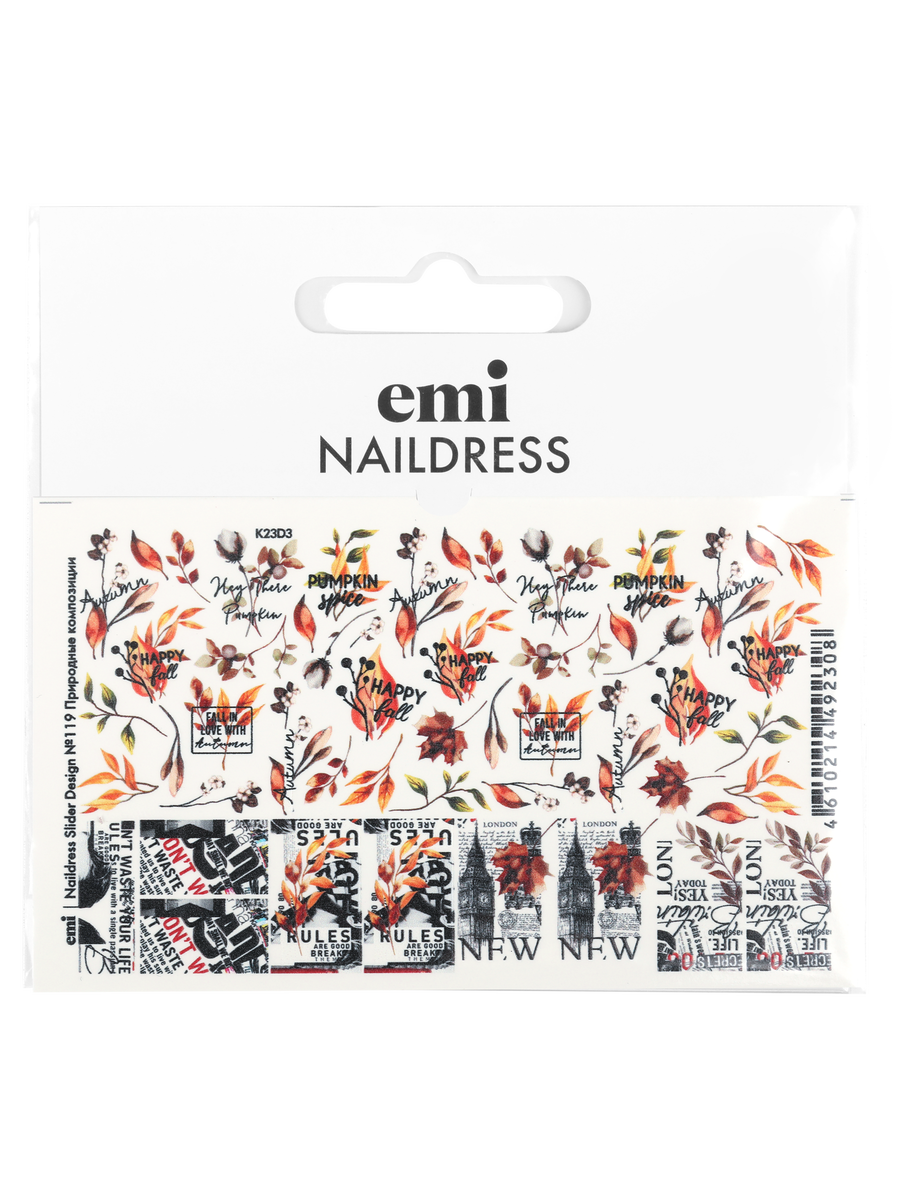 Купить Naildress Slider Design №119 Природные композиции в официальном магазине EMI с доставкой по России