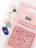Купить Charmicon 3D Silicone Stickers №151 Снежинки золото/серебро в официальном магазине EMI с доставкой по России